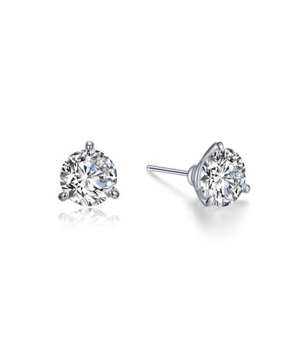 Lafonn 1 CTW Simulated Diamond Martini Shaped Solitaire Stud Earrings