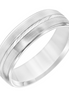 Fredrick Goldman 14K White Gold Swiss Cut Center Track Wedding Band