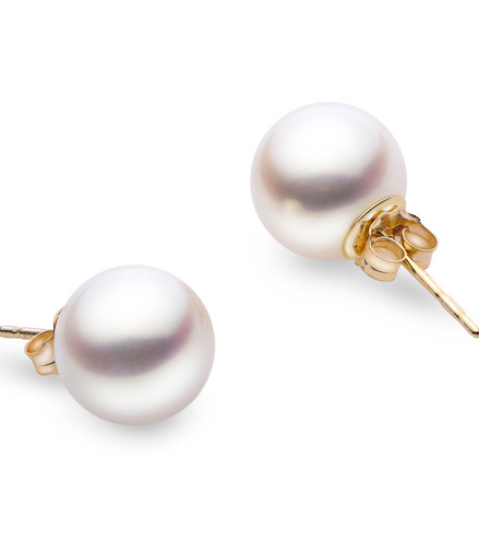 Imperial Pearl 14K Yellow Gold 7-7.5 mm High Luster Akoya Pearl Stud Earrings