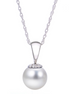 Imperial Pearl 14K White Gold 8 mm Freshwater Pearl Pendant Necklace