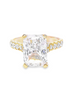 A.JAFFE 14K Yellow Gold 0.60 CTW Radiant Cut Semi-Mount Engagement Ring