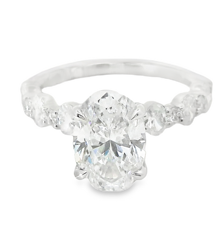 A.JAFFE 14K White Gold 0.77 CTW Diamond Melee Semi-Mount Engagement Ring