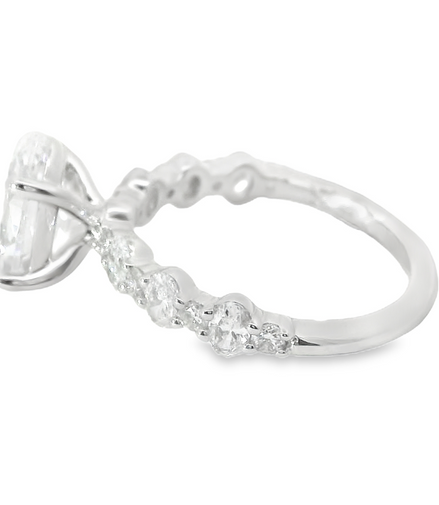 A.JAFFE 14K White Gold 0.77 CTW Diamond Melee Semi-Mount Engagement Ring