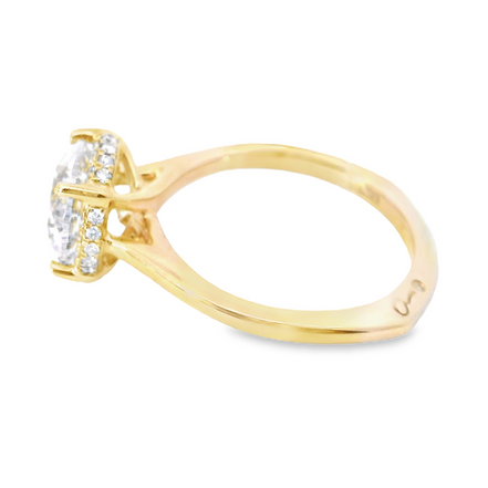 A.jaffe 14k Yellow Gold Semi-Mount Diamond Ring