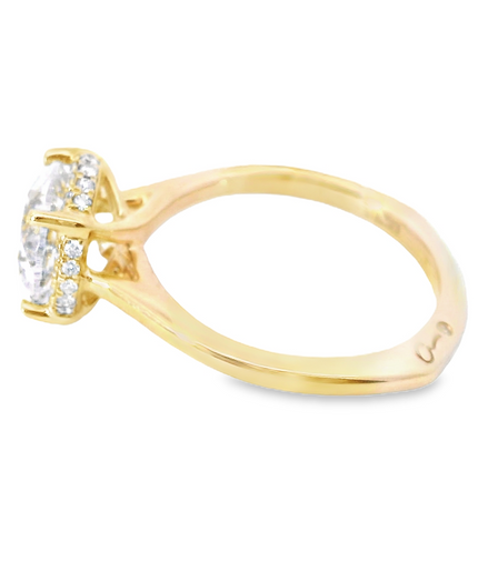 A.jaffe 14k Yellow Gold Semi-Mount Diamond Ring