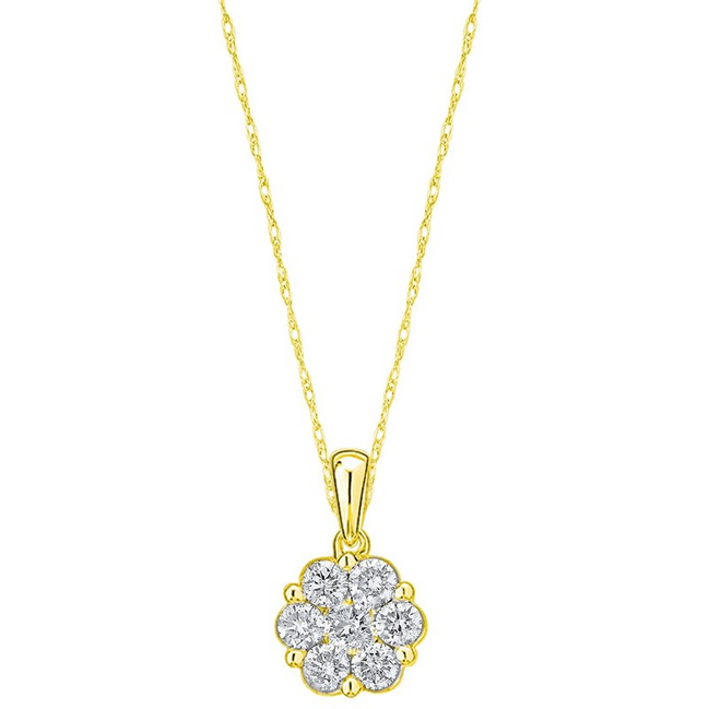 Shefi 14K Yellow Gold And Diamond Bouquet™ Cluster Pendant Necklace