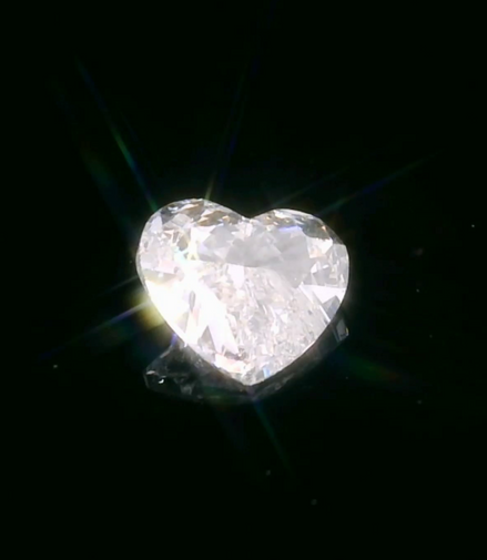 1.0Ct F-Si2 Heart Shaped Diamond Gia Cert