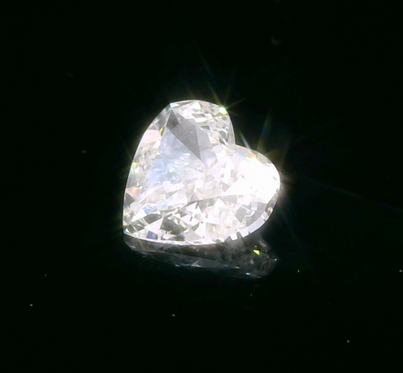 1.0Ct F-Si2 Heart Shaped Diamond Gia Cert