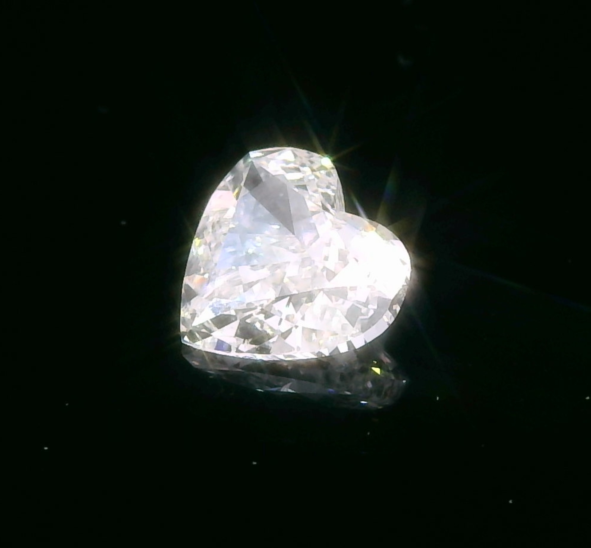 1.0Ct F-Si2 Heart Shaped Diamond Gia Cert