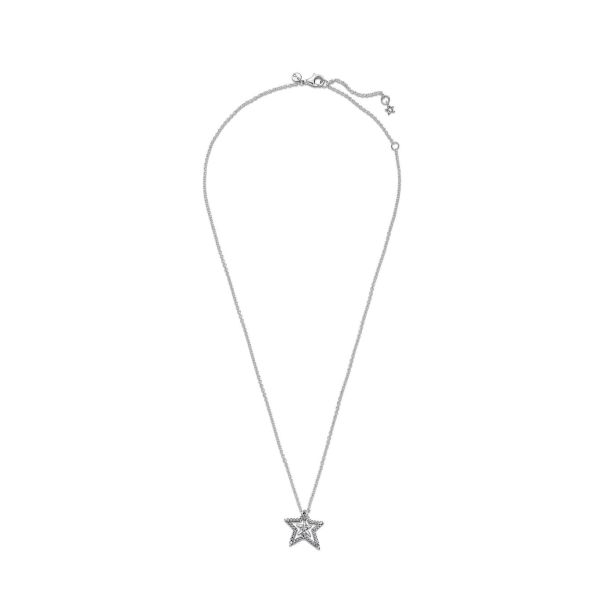 Pandora Moments Pavé Asymmetric Star Collier Necklace 45 cm