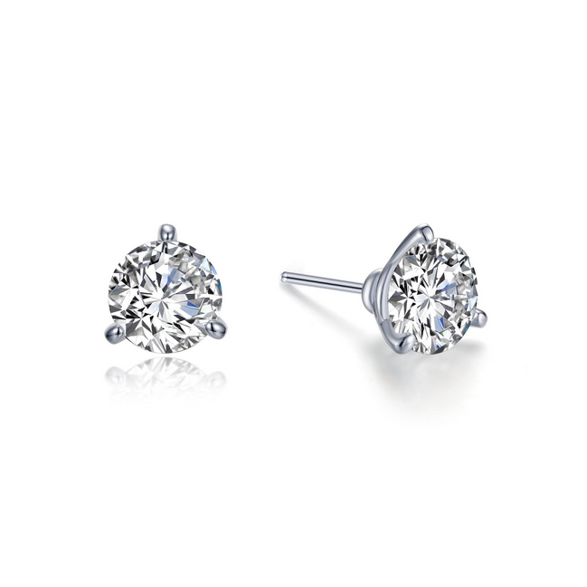Lafonn 2 CTW Simulated Diamond Solitaire Martini Stud Earrings