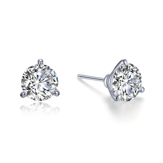 Lafonn 3 CTW Simulated Diamond Martini Solitaire Stud Earrings