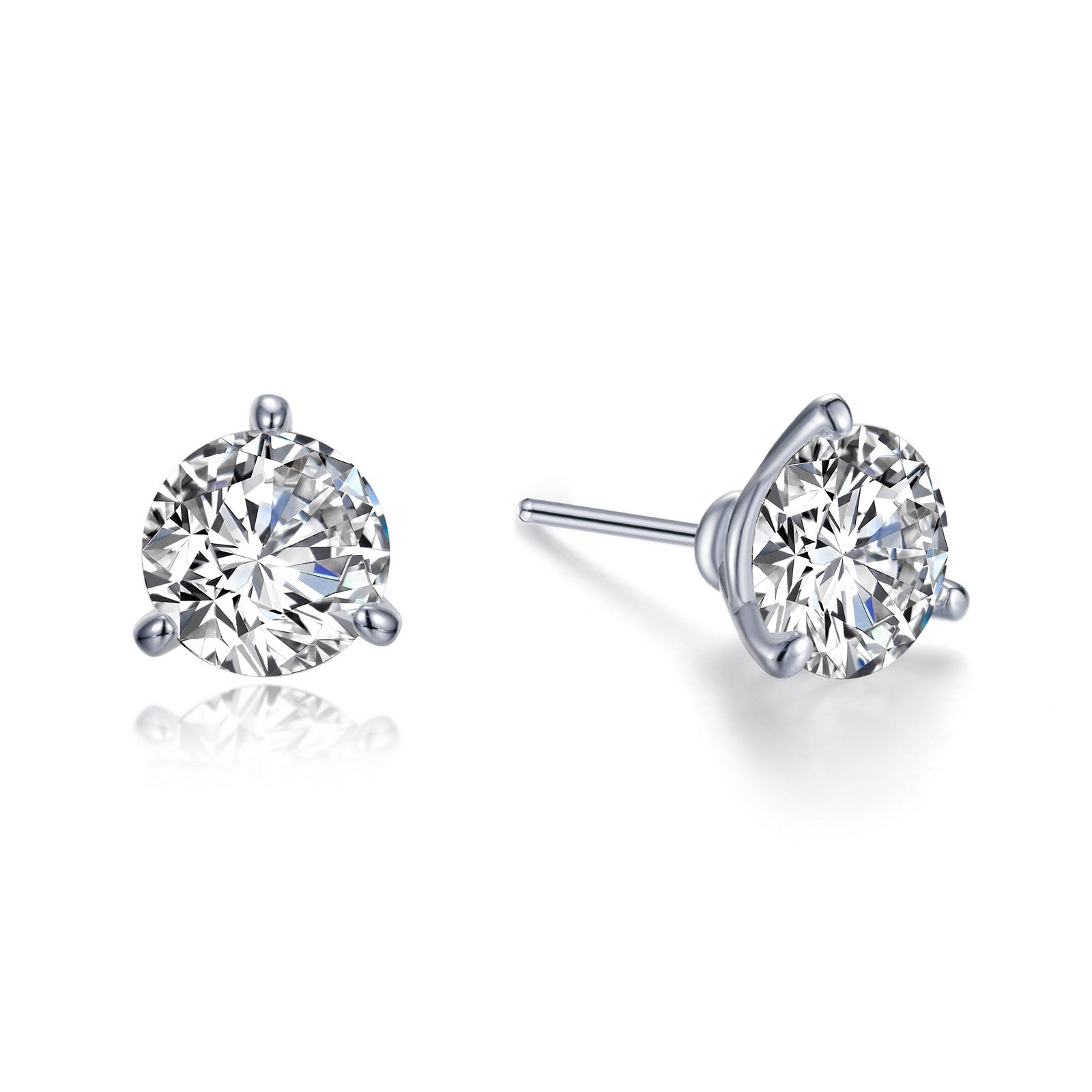 Lafonn 3 CTW Simulated Diamond Martini Solitaire Stud Earrings