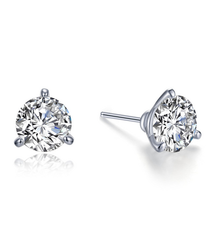 Lafonn 3 CTW Simulated Diamond Martini Solitaire Stud Earrings