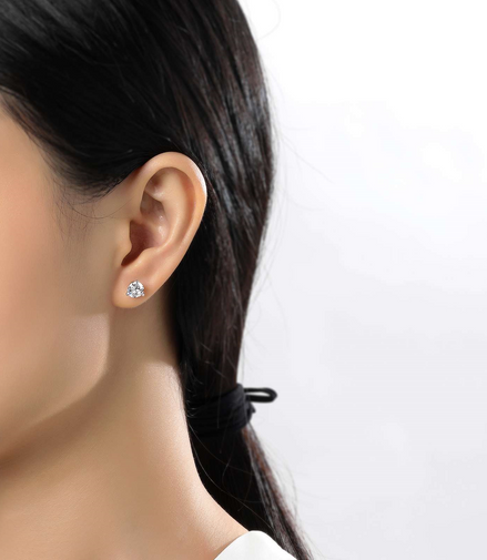Lafonn 3 CTW Simulated Diamond Martini Solitaire Stud Earrings
