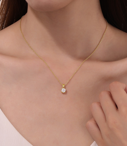 Lafonn 0.65 CTW Simulated Diamond Round Solitaire Necklace