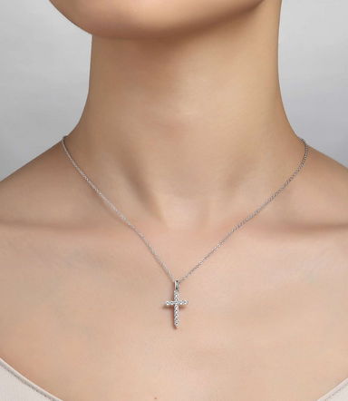 Lafonn 0.36 CTW Simulated Diamond Cross Pendant Necklace