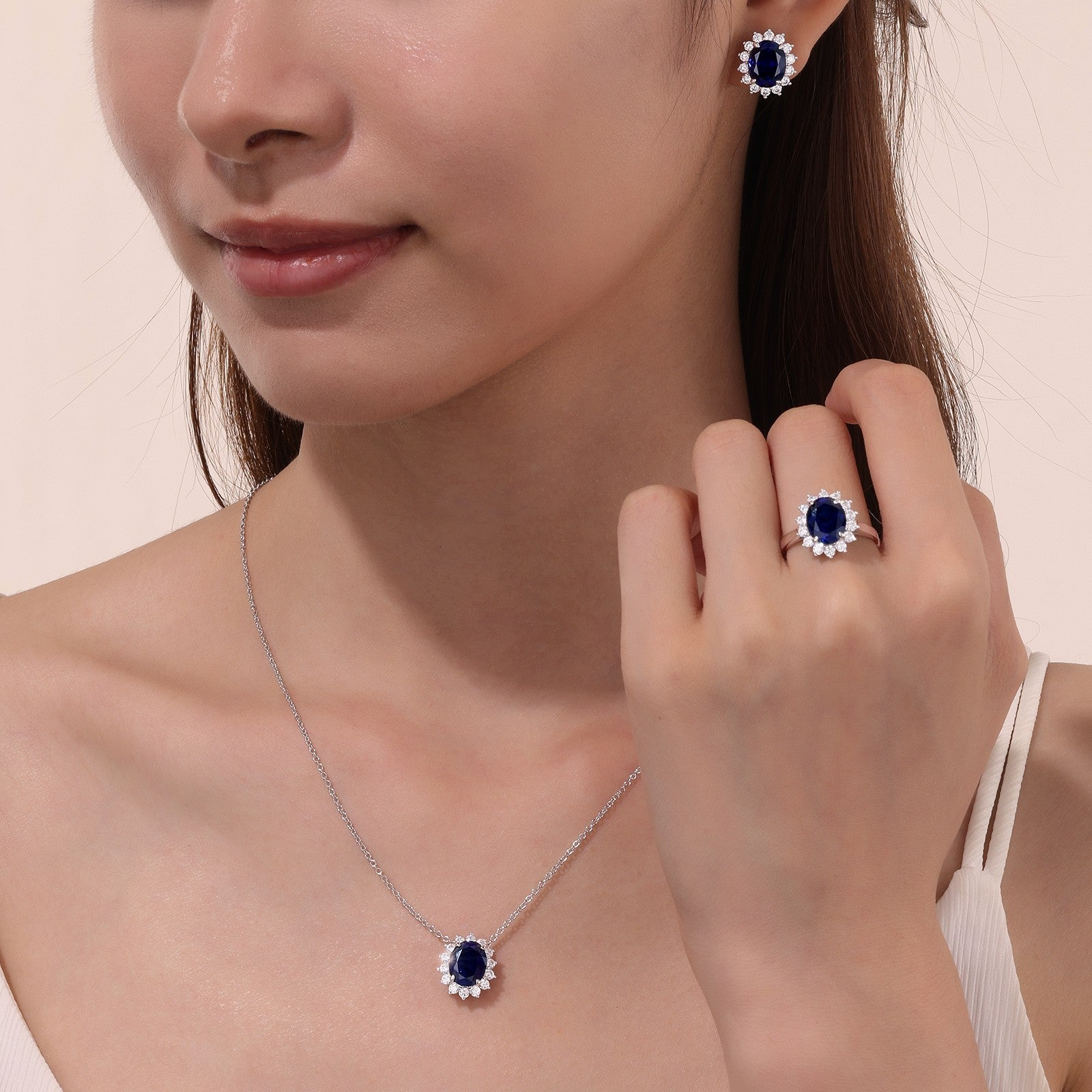 Lafonn 3.35 CTW Simulated Diamond & Lab Grown Sapphire Halo Necklace