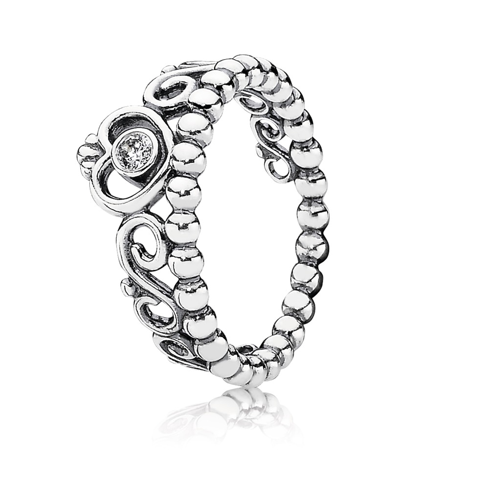 Pandora Moments Princess Tiara Crown Ring Size 6