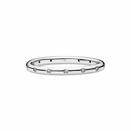 Pandora Timeless Simple Sparkling Band Ring Size 8.5