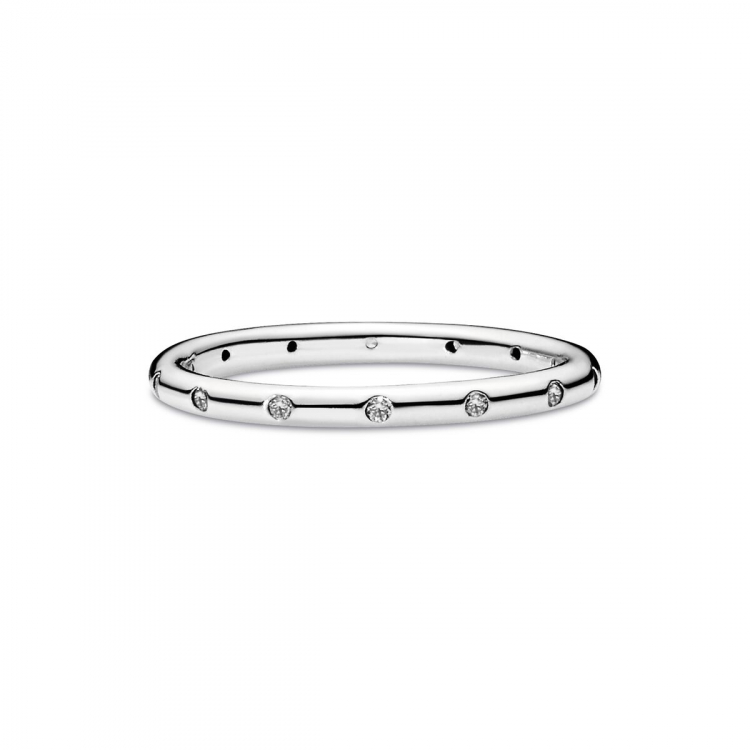 Pandora Timeless Simple Sparkling Band Ring Size 8.5