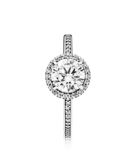Pandora Timeless Round Sparkle Halo Ring Size 6