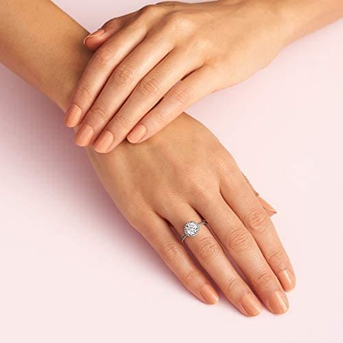 Pandora Timeless Round Sparkle Halo Ring Size 6