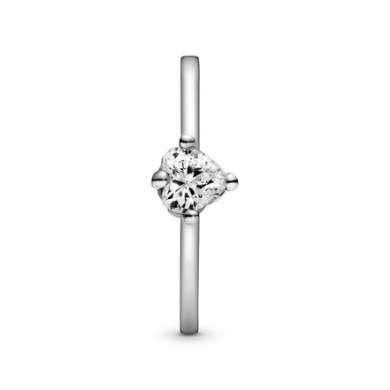 Pandora Timeless Clear Heart Solitaire Ring Size 6