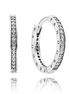 Pandora Signature Sparkle and Pandora Logo Hoop Earrings