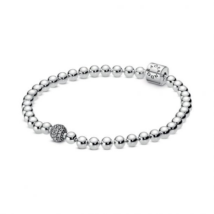 Pandora Signature Beads And Pavé Bracelet Size 19