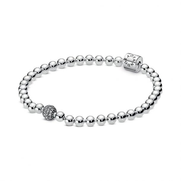 Pandora Signature Beads And Pavé Bracelet Size 19