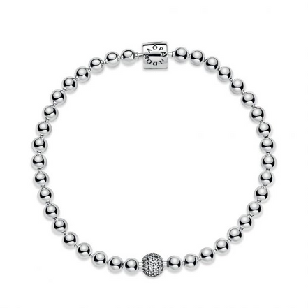 Pandora Signature Beads And Pavé Bracelet Size 19