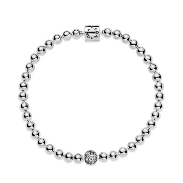 Pandora Signature Beads And Pavé Bracelet Size 19