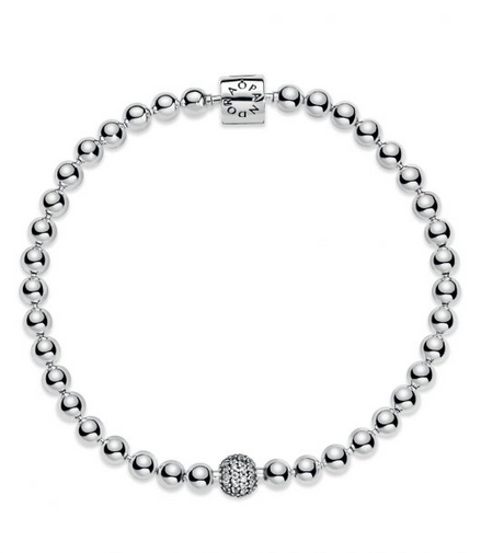 Pandora Signature Beads And Pavé Bracelet Size 19