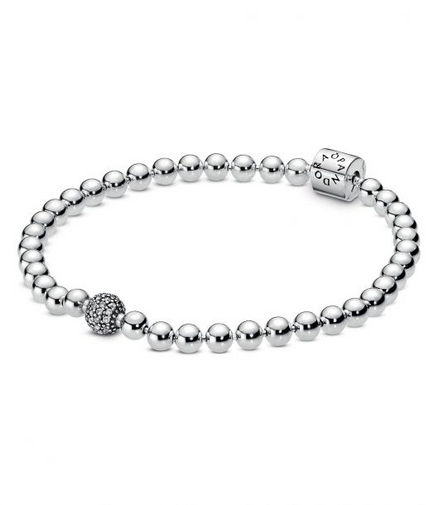 Pandora Signature Beads And Pavé Bracelet Size 21