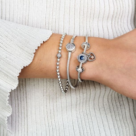 Pandora Signature Beads And Pavé Bracelet Size 21