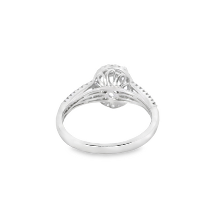 14K White Gold .50 CT Diamond Semimount Ring