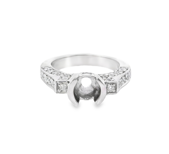 Bezel Setting Semi-Mount Diamond Ring