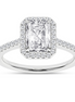 Revelation 14K Gold  2.25 CTW Radiant-Cut Lab Grown Diamond Halo Engagement Ring