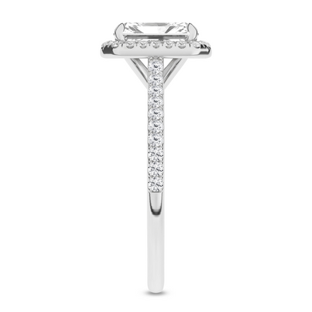 Revelation 14K Gold  2.25 CTW Radiant-Cut Lab Grown Diamond Halo Engagement Ring