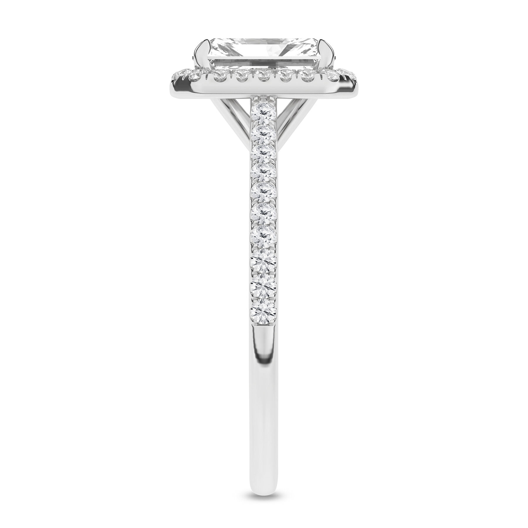 Revelation 14K Gold  2.25 CTW Radiant-Cut Lab Grown Diamond Halo Engagement Ring