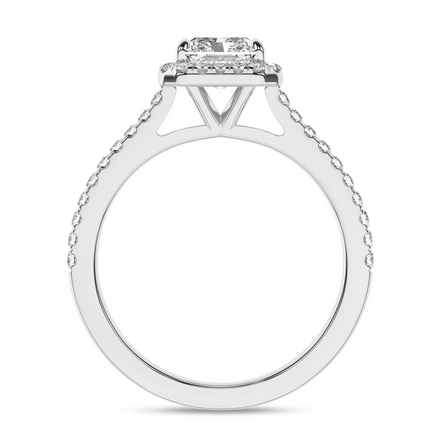 Revelation 14K Gold  2.25 CTW Radiant-Cut Lab Grown Diamond Halo Engagement Ring