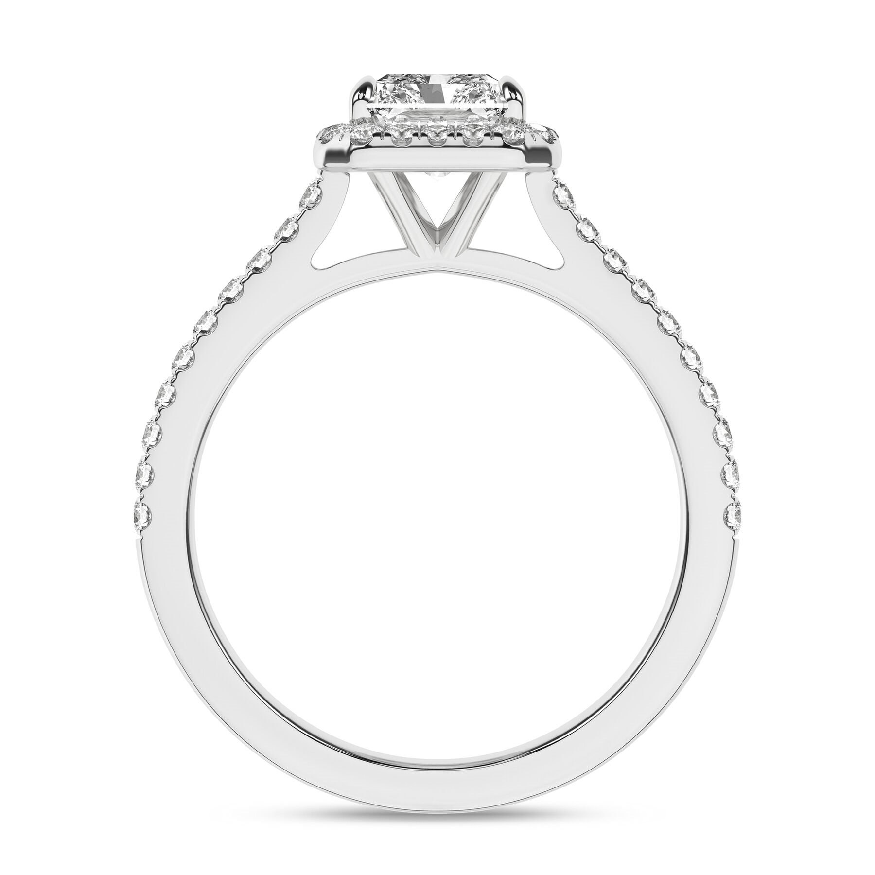 Revelation 14K Gold  2.25 CTW Radiant-Cut Lab Grown Diamond Halo Engagement Ring