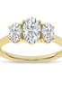 14K Gold 2 CTW Lab Grown Diamond 3 Stone Engagement Ring