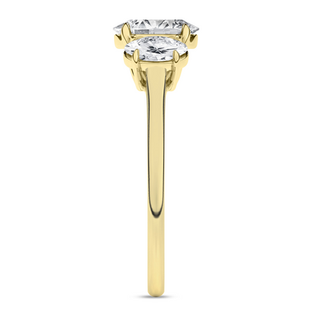 14K Gold 2 CTW Lab Grown Diamond 3 Stone Engagement Ring