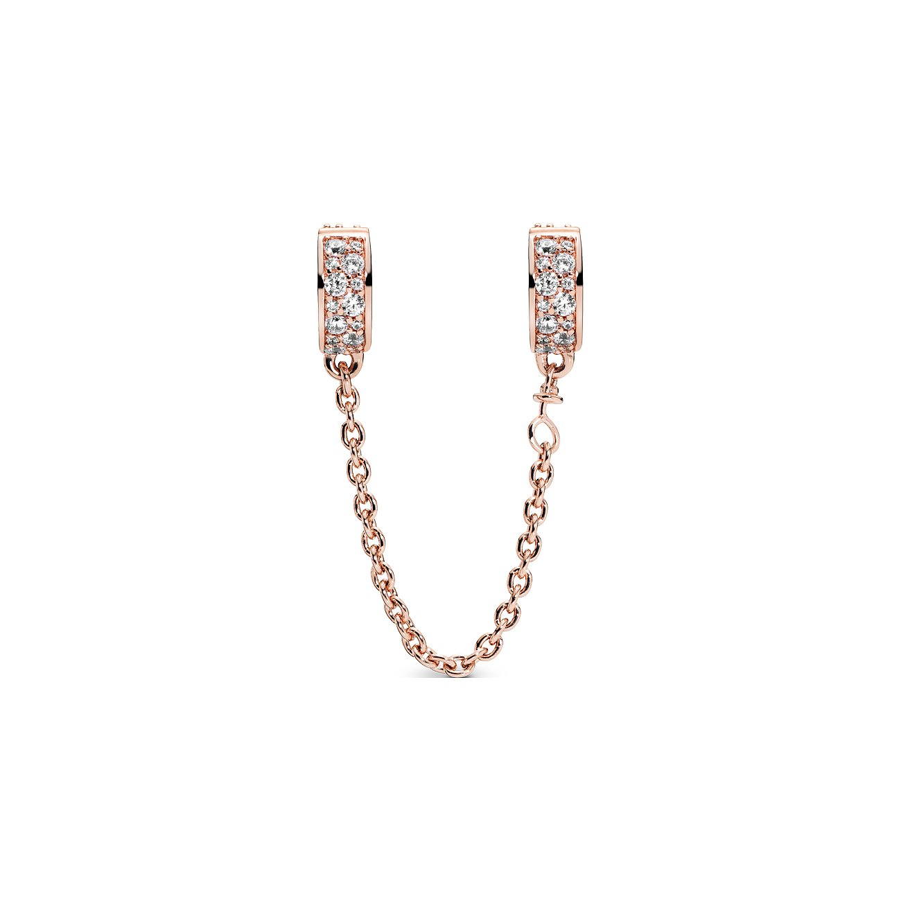 Pandora Moments Clear Pavé Safety Chain Clip Charm