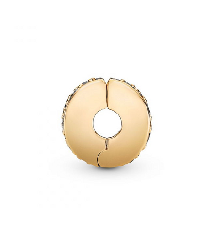 Pandora Timeless  14K Gold Plated Clear Pavé Clip Charm