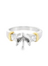 Two-Tone Platinum And 18K Yellow Gold Semi-mount Ring