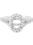 14K White Gold .60 CTTW Diamond Semi-mount Ring