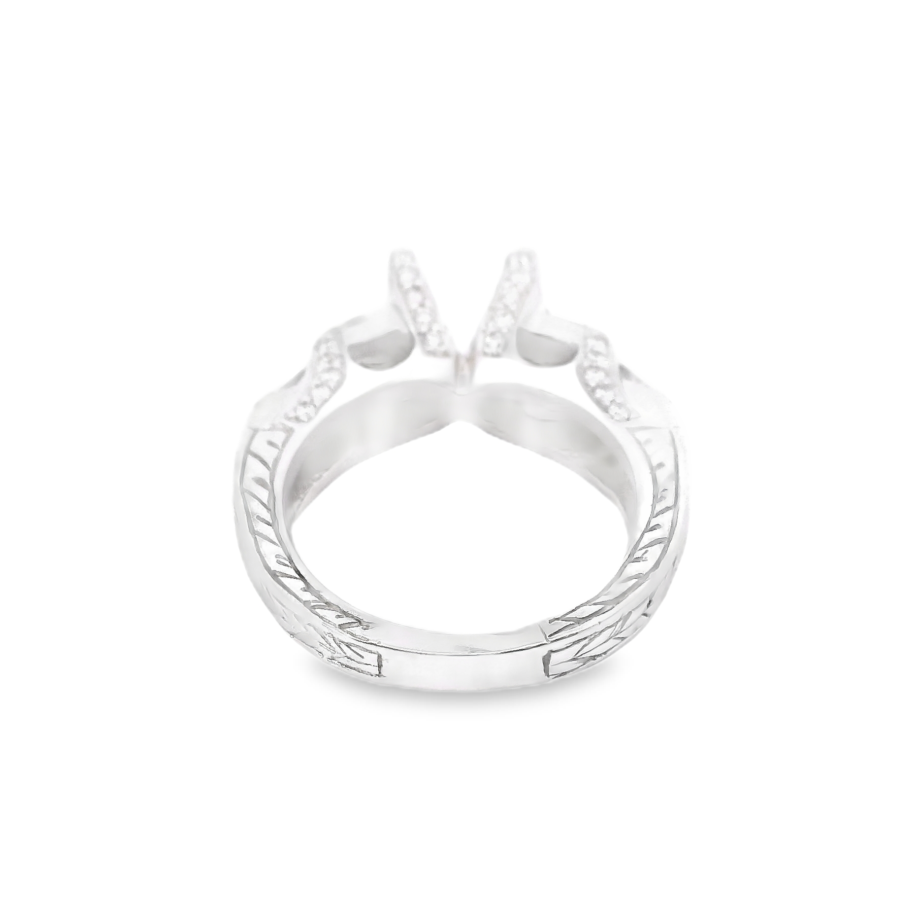 18K Whtie Gold And 0.81 CTW Diamond Semi-Mount Engagement Ring